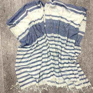 Blue and White Kimono Wrap NWOT